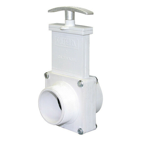 Valterra Gate Valve, Class 125, 2 In., PVC, Connection Type: FIPT x MIPT 4208GR