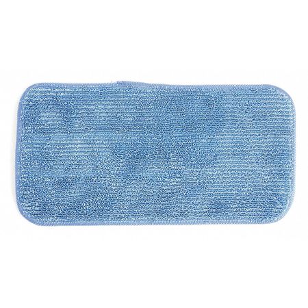 Hospeco Flat Mop Pad, Hook-and-Loop Connection, Blue, Microfiber, PK12, 2504-SPH-MFP-11B 2504-SPH-MFP-11B