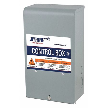 FLINT & WALLING Motor/Pump Control Box, 1 Phase, 230V, 2.3A 022877