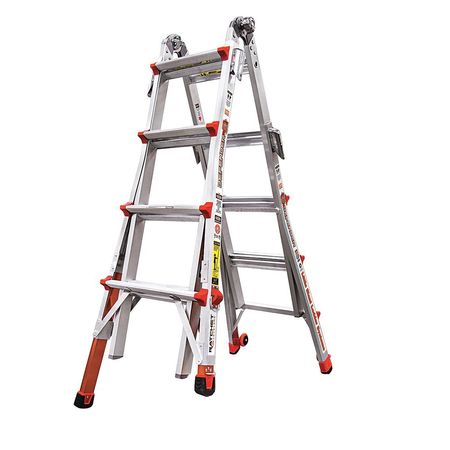 Little Giant Ladders Multipurpose Ladder, Scaffold, Staircase, Stepladder, Straight Configuration, 15 ft, Aluminum 15187-882