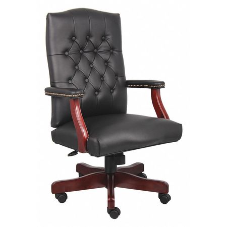 BOSS Fabric Executive Chair, 23-, Fixed, Black B905-BK