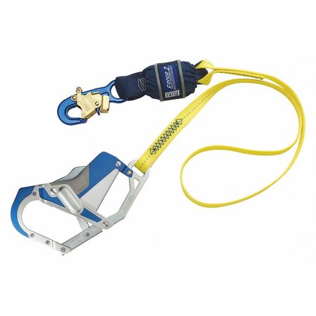 3M DBI-SALA Shock Absorbing Lanyard, 6 ft., Yellow 1246414