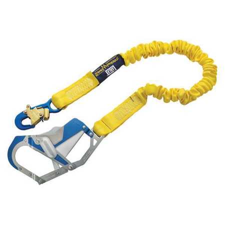 3M DBI-SALA Shock Absorbing Lanyard, 6 ft., Yellow 1246417