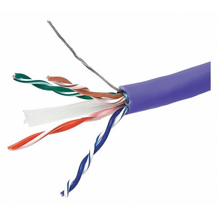 ZORO SELECT Data Cable, 1000 ft. L, Blue Jacket 13072