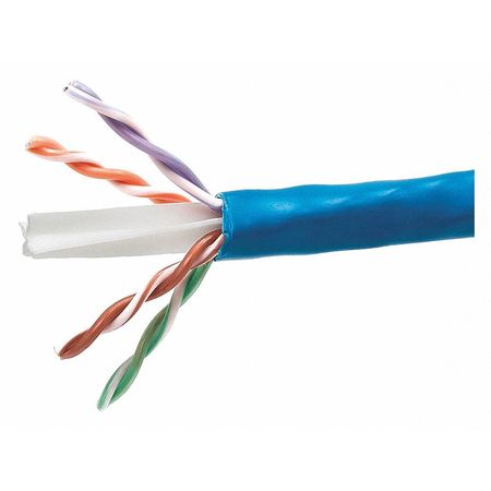 ZORO SELECT Data Cable, 1000 ft. L, Blue Jacket 13071