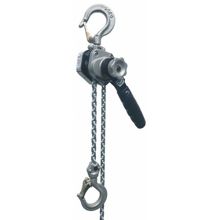 Dayton Lever Chain Hoist, 550 lb Load Capacity, 10 ft Hoist Lift, 13/16 in Hook Opening 425Z69