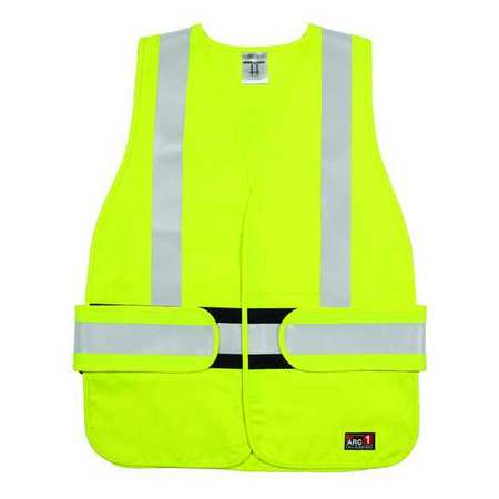 KISHIGO High Visibility Vest, Yellw/Grn, Universal GF187