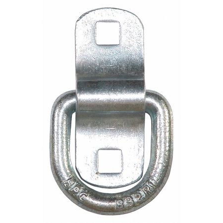 Buyers Products 3/8 Inch Forged D-Ring With Surface Mounted 2-Hole Mounting Bracket Zinc Plated B32F