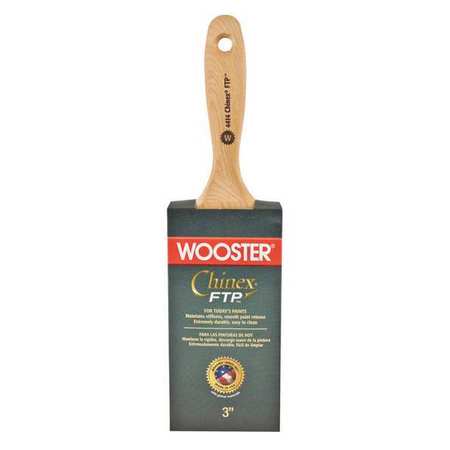 Wooster 3" Wall Paint Brush, Chinex FTP Bristle, Wood Handle, 1 4414-3