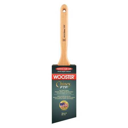 Wooster 2-1/2" Semi-Oval Angle Sash Paint Brush, Chinex FTP Bristle, Wood Handle 4416-2 1/2