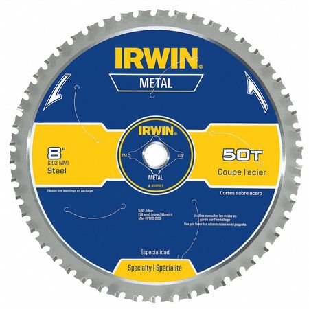 IRWIN 8", 50-Teeth Circular Saw Blade, PK5 4935557