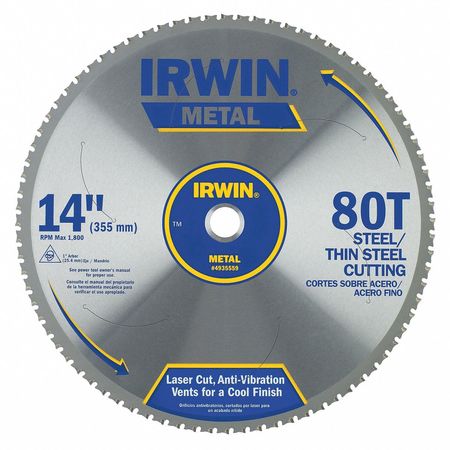 IRWIN 14", 80-Teeth Circular Saw Blade 4935559