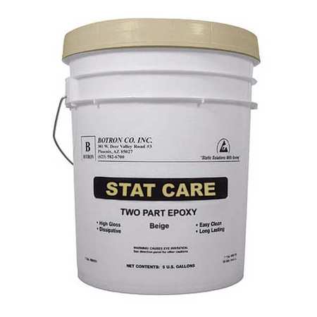 Botron Co 5 gal. Beige ESD Floor Paint, Slip Resistance Finish, Beige, Water Base B8775B