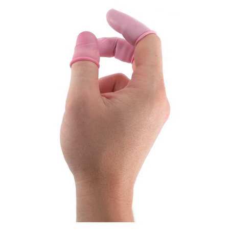 BOTRON CO Pink ESD Finger Cots 7in Medium, PK10 B6846