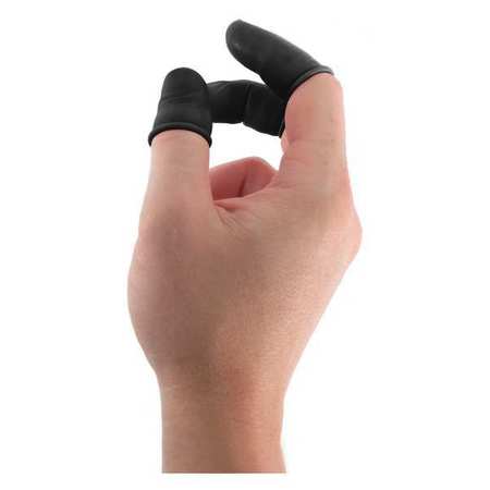 Botron Co Black ESD Finger Cots 8in Large, PK5 B6843