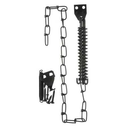 WRIGHT PRODUCTS Spring and Chain Door Retainer, Black V11BL