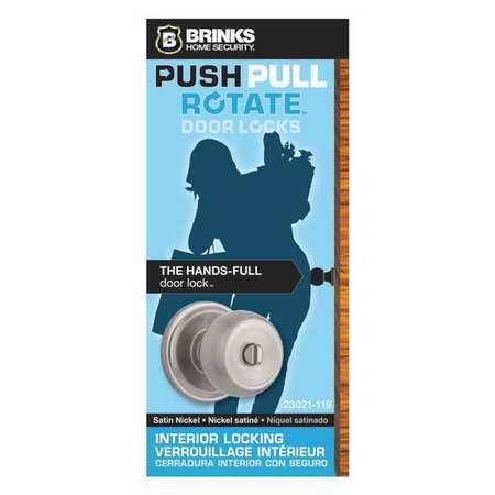 BRINKS HOME SECURITY Stafford Privacy PPR Knob, Satin Nickel 23021-119