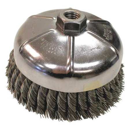 MAKITA 6" Knot Wire Cup Brush, 5/8"-11 A-98479