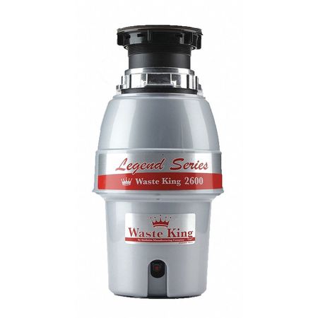 WASTE KING Legend Garbage Disposer, Insulated, 1/2 HP 2600
