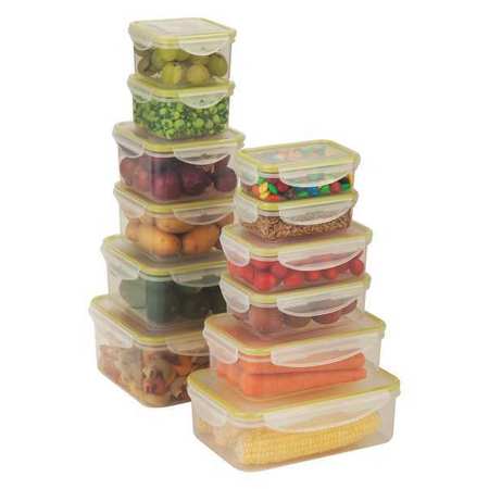 Honey-Can-Do Snap Lock Food Storage Set, 24 Piece KCH-03827