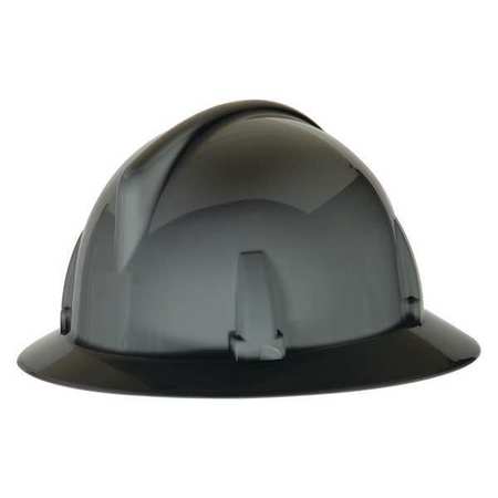 Msa Safety Full Brim Hard Hat, Type 1, Class E, Ratchet (4-Point), Gray 475388