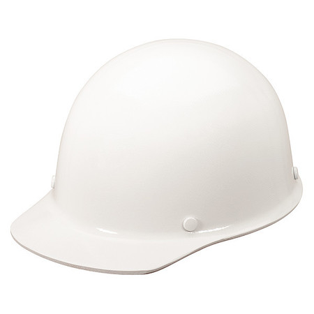 Msa Safety Front Brim Hard Hat, Pinlock (4-Point), White 816652
