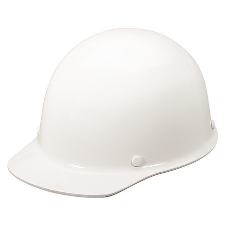 MSA SAFETY Front Brim Hard Hat, Pinlock (4-Point), White 462639