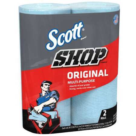 KIMBERLY-CLARK PROFESSIONAL Shop Towel Roll Blue 55/sheets 12/Cs 75040