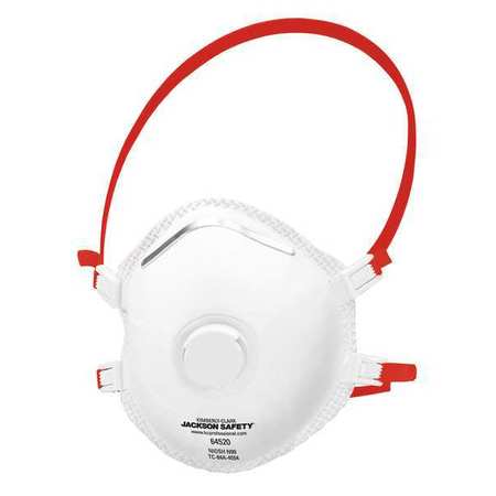 Jackson Safety N99 Disposable Respirator w/ Valve, Universal, White, PK8 64520