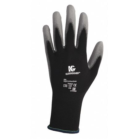 KLEENGUARD Polyurethane Coated Gloves, Palm Coverage, Gray, L, PR 38728
