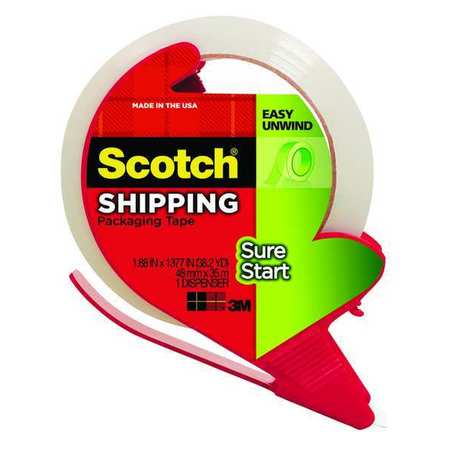 SCOTCH Packaging Tape, Clear 3450S-RD
