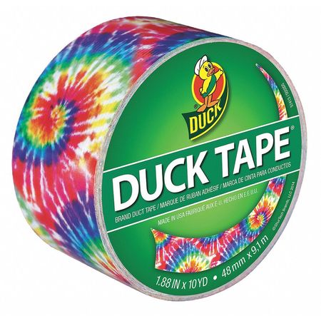 DUCK BRAND Duct Tape, Love Tie Dye, 10 yd. DUC283268