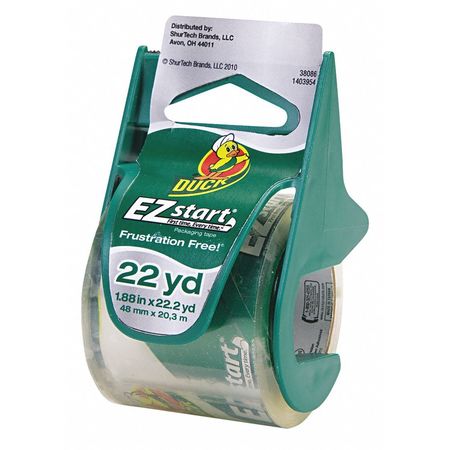 DUCK BRAND Packaging Tape with Dispense, 2 in.x22 yd 07307