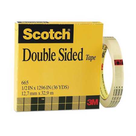 3M Double-Sided Office Tape, 1/2 x 36 yd. 665121296