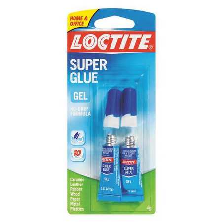 LOCTITE Glue, Clear, 0.07 oz, Tube, 2 PK 1255800