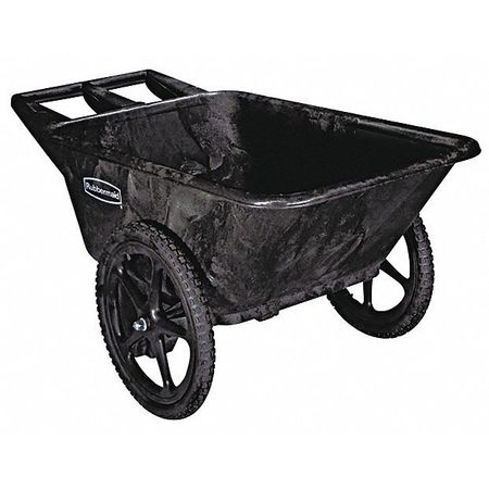 Rubbermaid Commercial Utility Cart, Big Wheel, Black RCP 5642 BLA