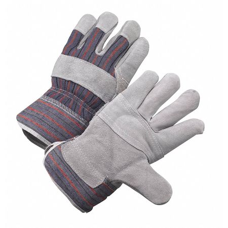 West Chester Protective Gear Leather Gloves, Patch Palm, L, PK12 400-SCR/L