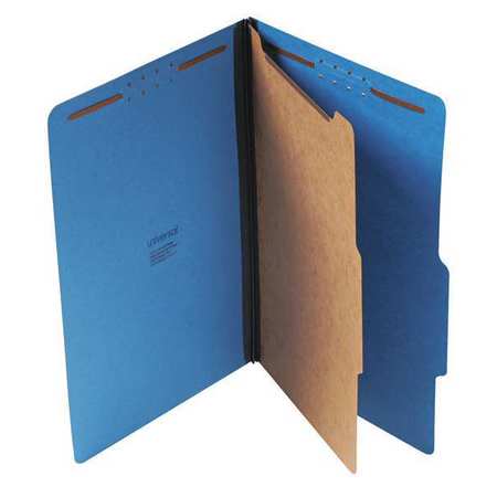 Universal Pressboard Classification Folder 8-1/2 x 14", Blue, PK10 UNV10211