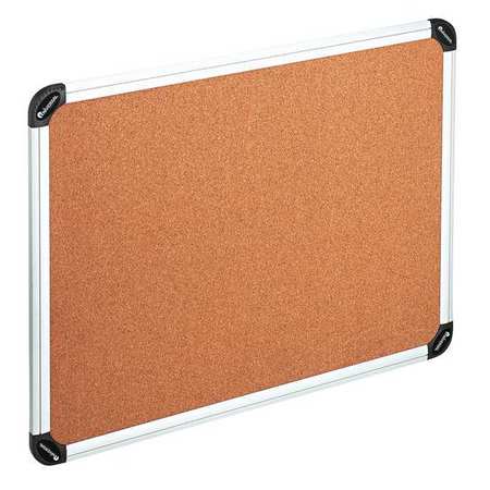 UNIVERSAL ONE Cork Bulletin Board 48"x36", Aluminum Frame UNV43714