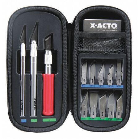 X-Acto Knife Set, 3 Knives, 10 Blades/Case X5285