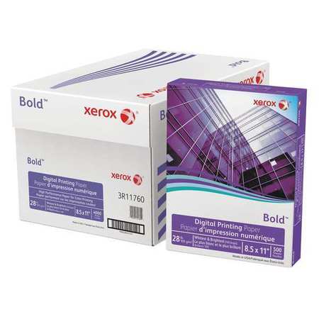 XEROX Printng Paper, 28lb, Text, 8.5X11, Wht, PK500 3R11760