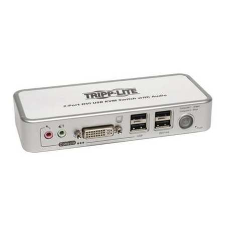 TRIPP LITE KVM, 2-Port, DVI, Audio, Cables, USB B004-DUA2-K-R