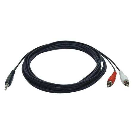 TRIPP LITE Audio Cable, 3.5mm, Y Split, 2xRCA, 6ft P314-006