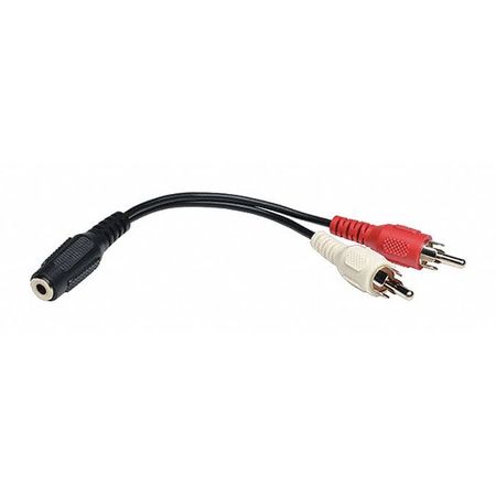 Tripp Lite Audio Cable, 3.5mm, Y Split, 2 RCA, 6" P316-06N