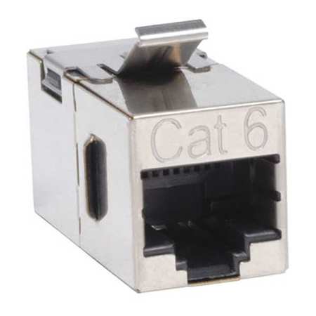 Cat6 Straight Through Modular Shielded Snap-in Coupler