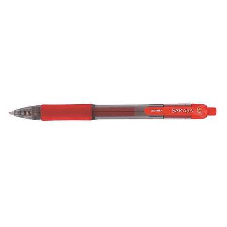 ZEBRA PEN Sarasa Gel Pen, Red, Medium, PK12 46830