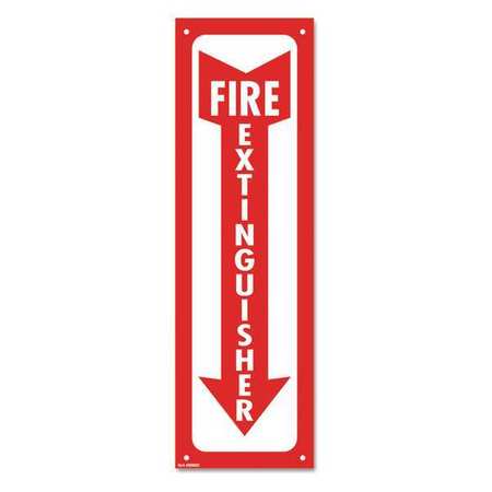 COSCO Sign, Fire Extinguisher, White, 13" Height, 4" Width 098063