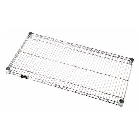 QUANTUM STORAGE SYSTEMS Wire Shelving Unit, 18"D x 72"W x 54"H, 4 Shelves, Chrome, Shelf Adjustments: 1" WR54-1872C