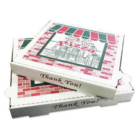 Pizza Box Box, Pizza, 14", White/Kraft, PK50 BOX PZCORB14