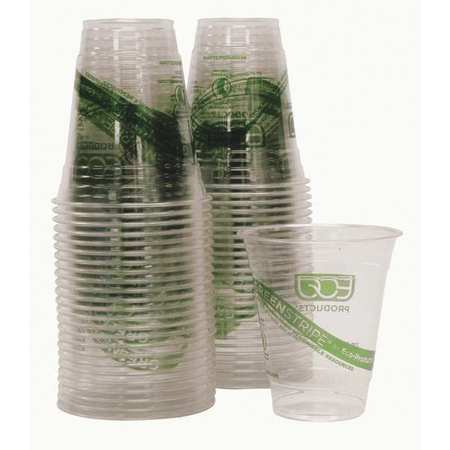 Eco-Products Bioplastic Cold Cup 12 oz., Clear/Green, Pk50 EPCC12GSPK